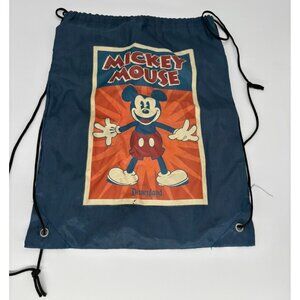 Disney Parks Disneyland Mickey Mouse Multi-Color Drawstring Tote Bag RETIRED